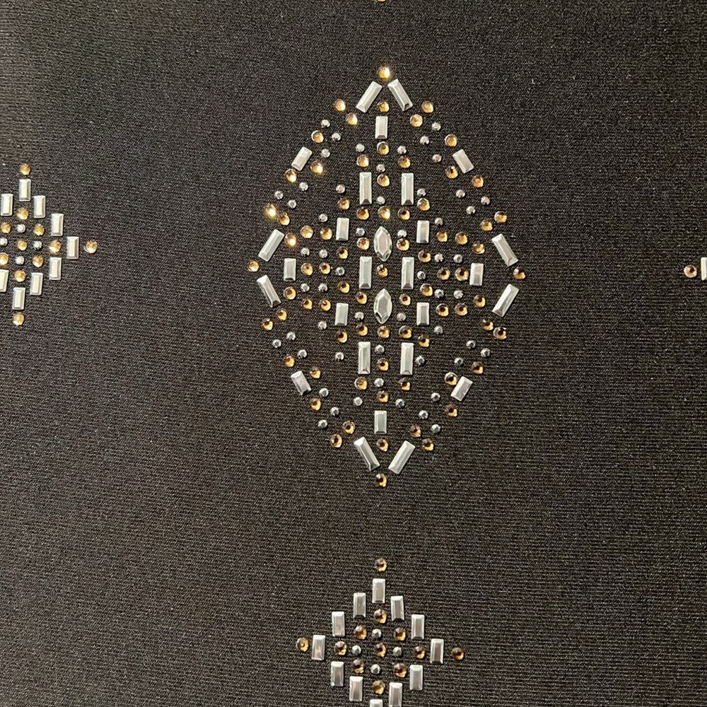 White House Black Market Embellished Black Shift Dress Sequins Sz S EUC Classic - Picture 7 of 9